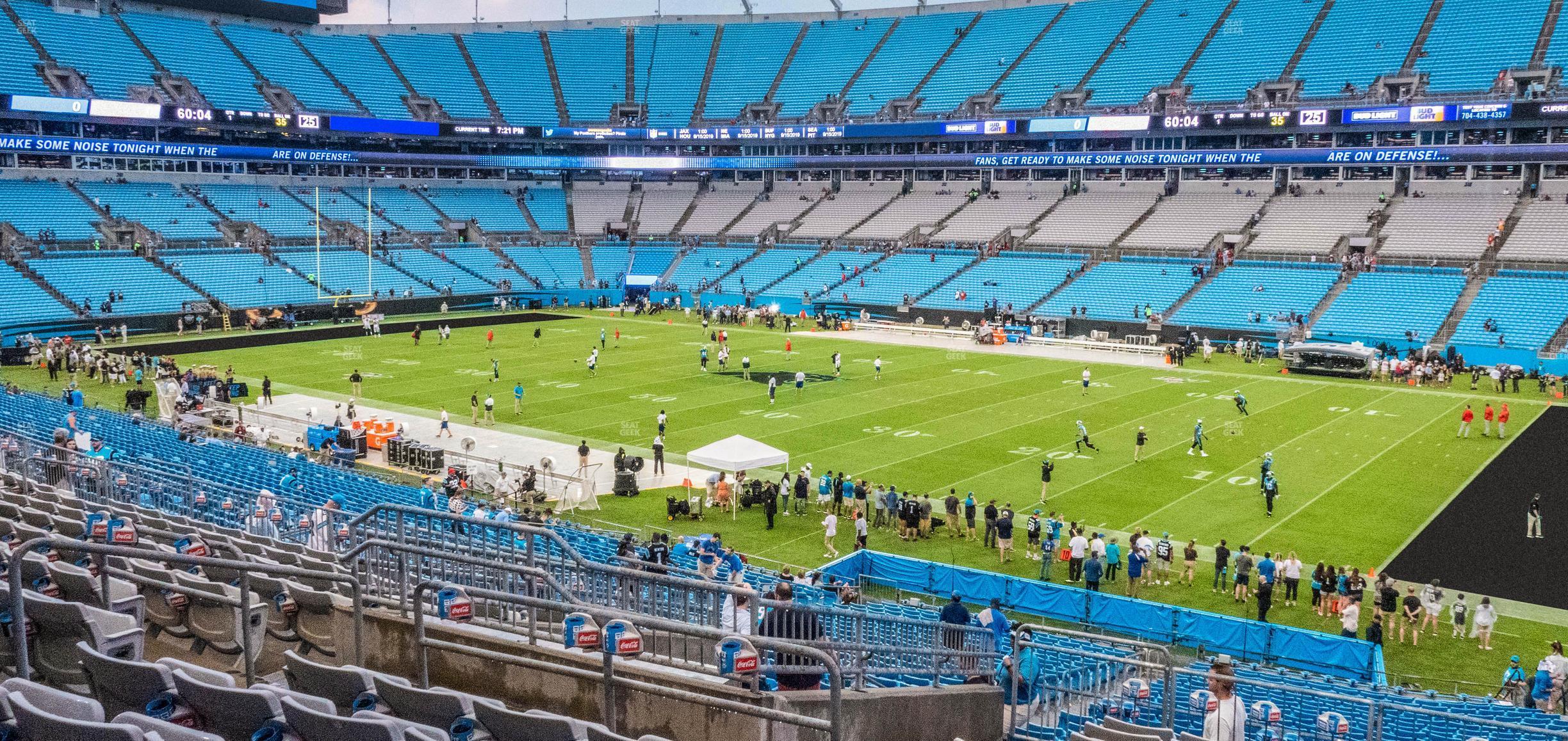 Seating view for Bank of America Stadium Section 339