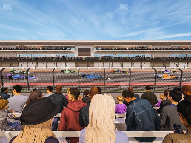 Seating view for Circuit of The Americas Section Main Grandstand Trackside East 118