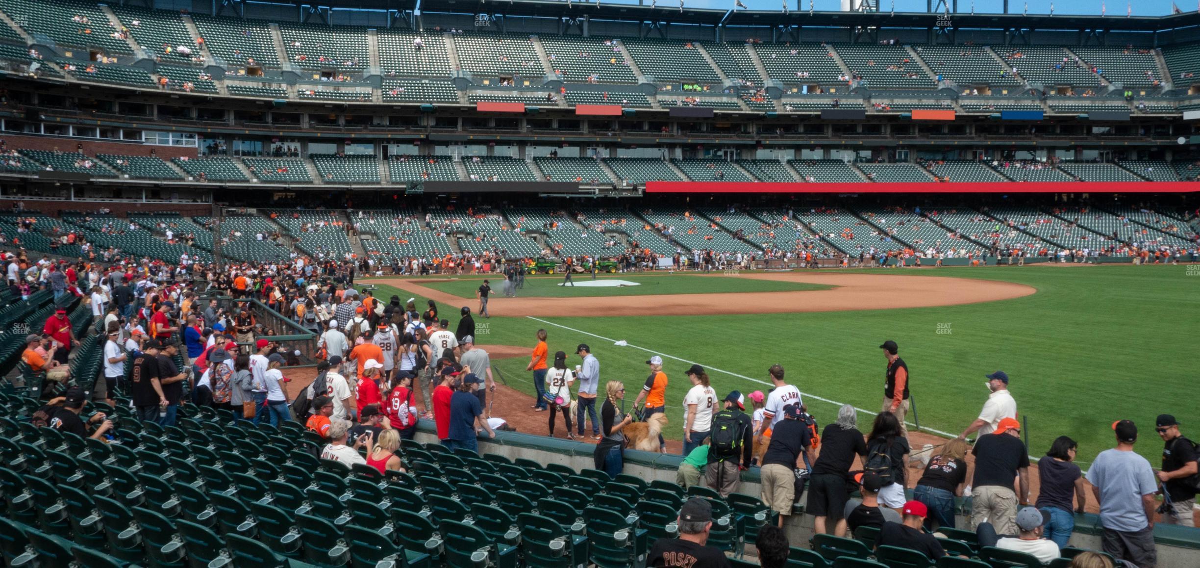 Seating view for Oracle Park Section Lower Box 101