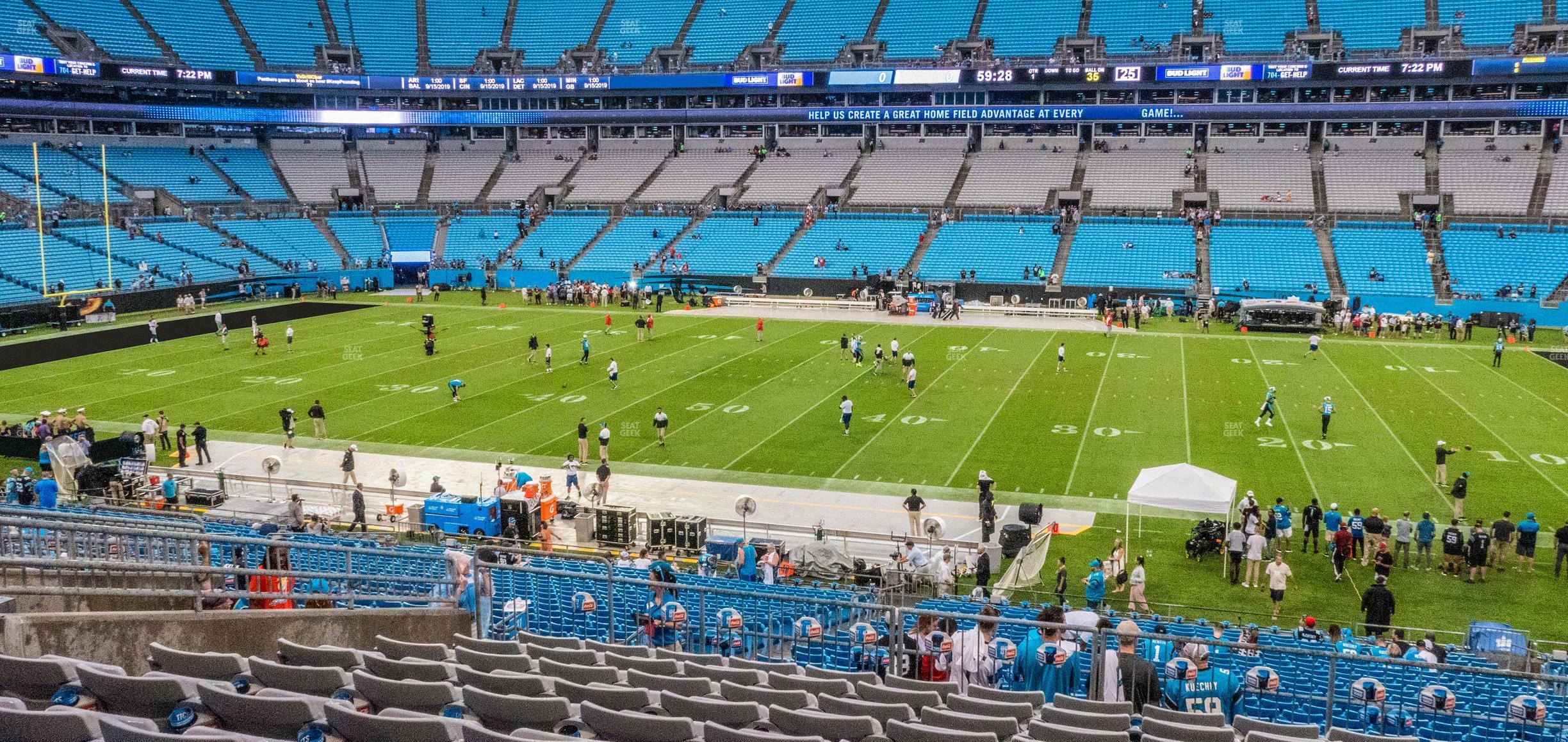 Seating view for Bank of America Stadium Section 342