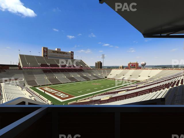 Seating view for Gaylord Family Oklahoma Memorial Stadium Section Suite 37