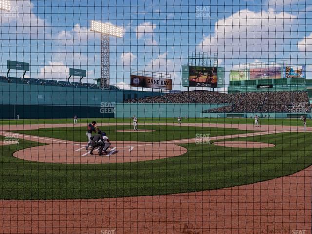 Seating view for Fenway Park Section Home Plate Dugout Box 43