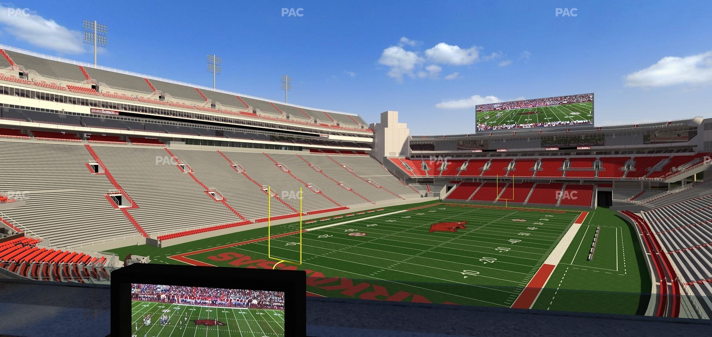 Seating view for Razorback Stadium Section Loge 68