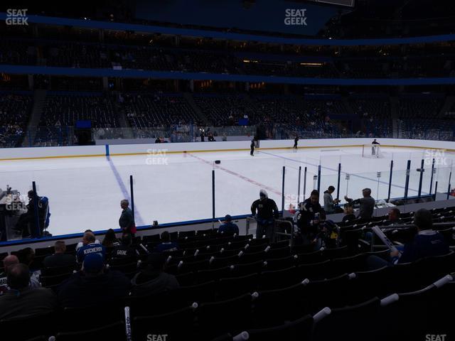 Seating view for Amalie Arena Section 117