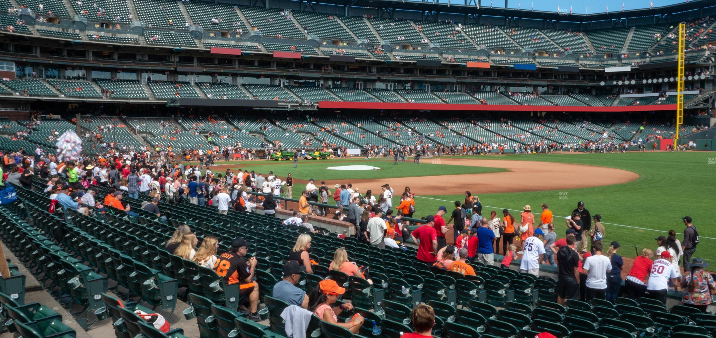 Seating view for Oracle Park Section Field Box 103