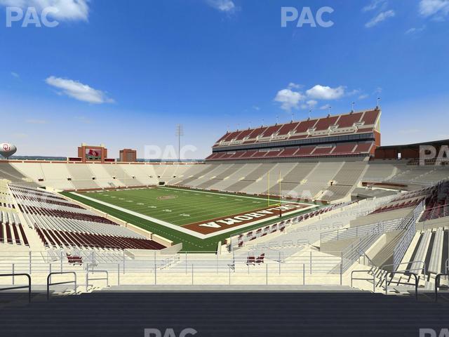 Seating view for Gaylord Family Oklahoma Memorial Stadium Section 49