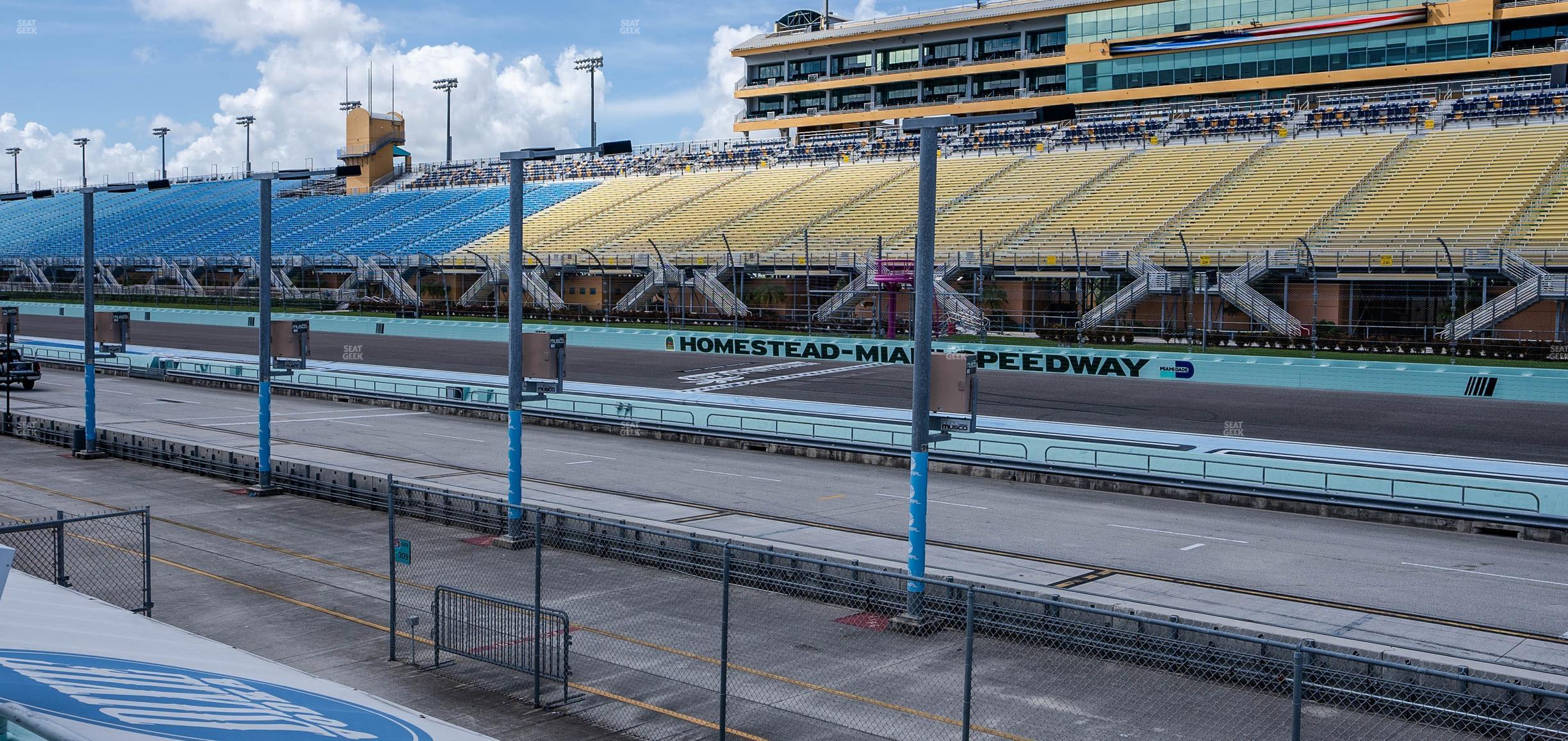 Seating view for Homestead-Miami Speedway Section Pit Road Cabana 17