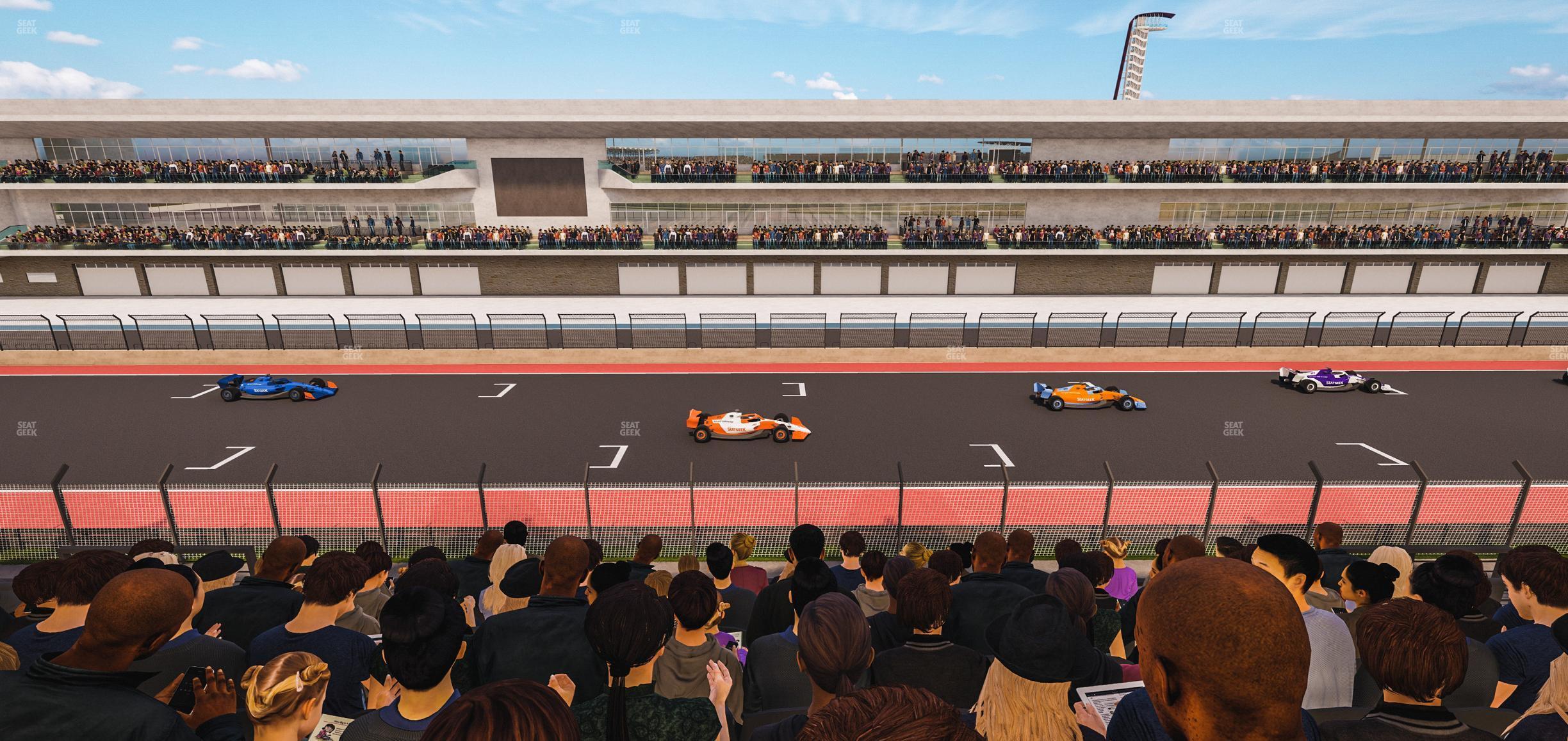 Seating view for Circuit of The Americas Section Main Grandstand Club Level 210