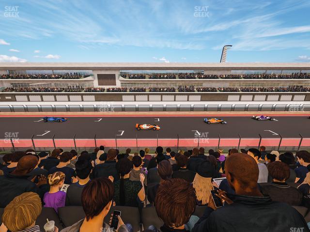 Seating view for Circuit of The Americas Section Main Grandstand Club Level 210