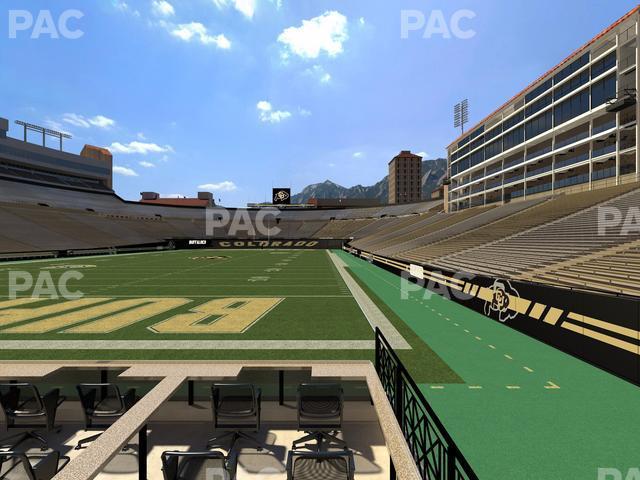 Seating view for Folsom Field Section Loge Box 167