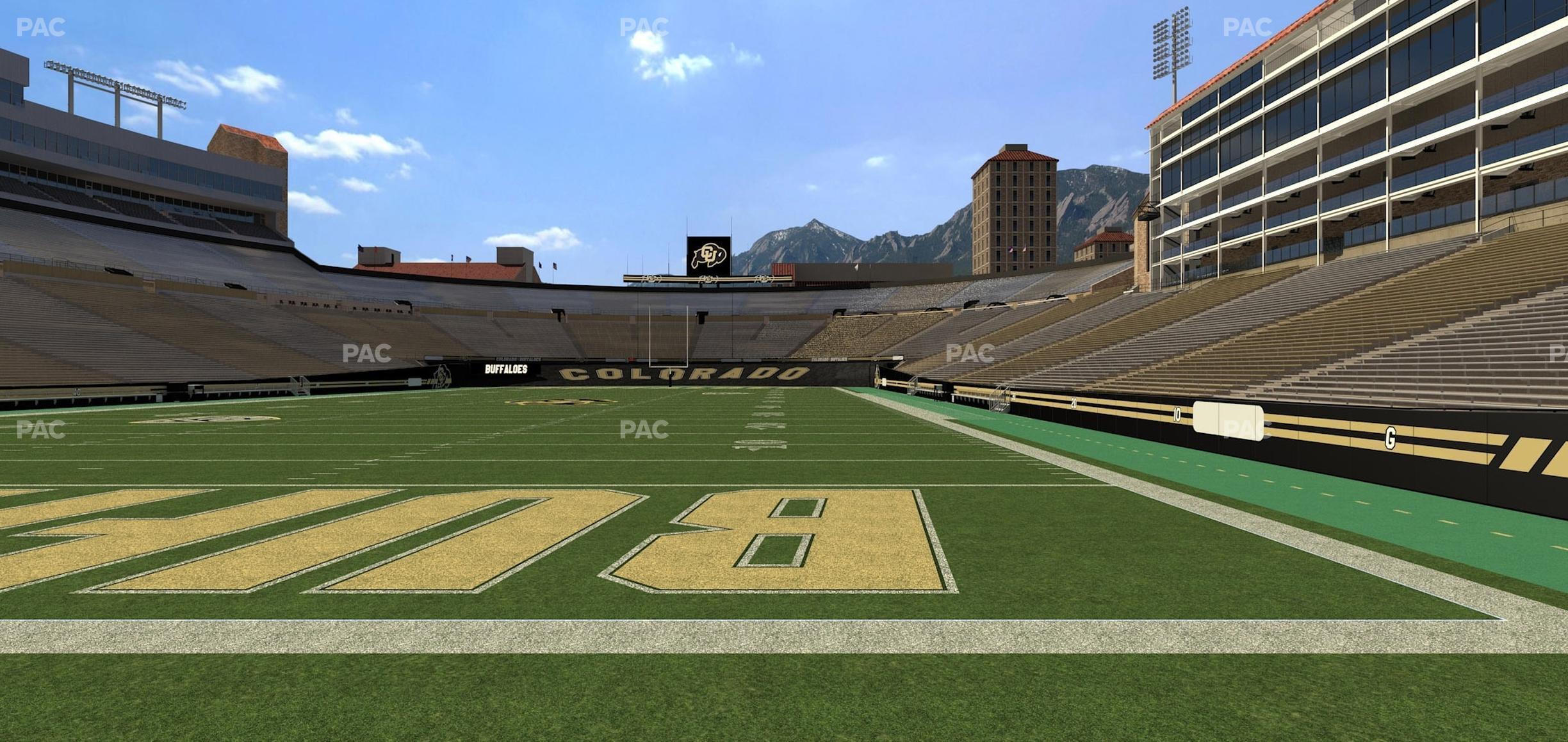 Seating view for Folsom Field Section Loge Box 161