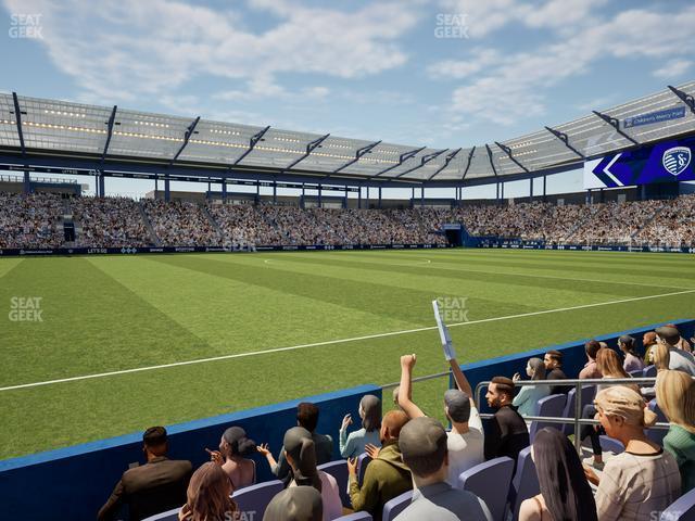 Seating view for Children's Mercy Park Section U M B Field Club 2