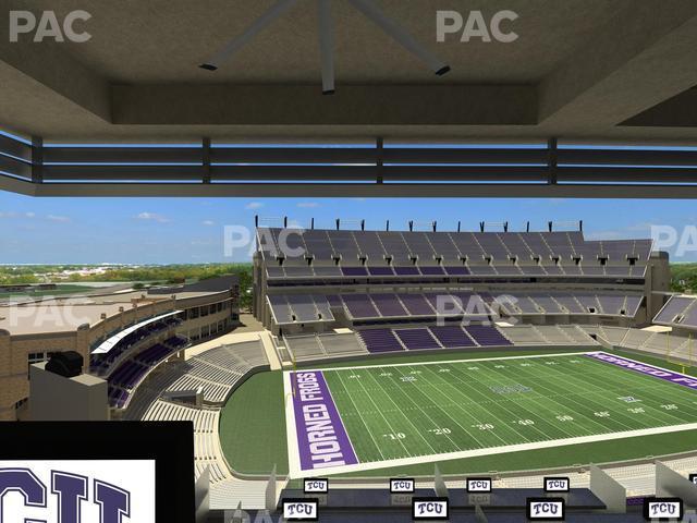 Seating view for Amon G. Carter Stadium Section Loge Box 337