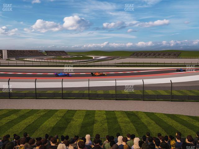 Seating view for Circuit of The Americas Section Turn 4 Grandstand 11