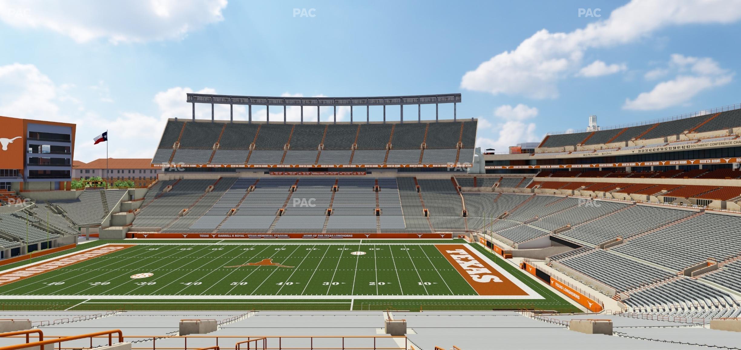 Seating view for Darrell K Royal - Texas Memorial Stadium Section Texas Club 27 C