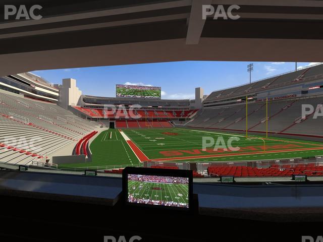 Seating view for Razorback Stadium Section Loge 60