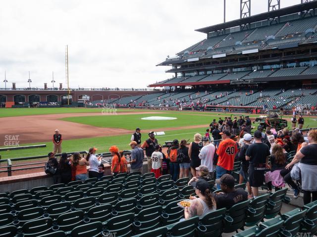 Seating view for Oracle Park Section Field Club 124