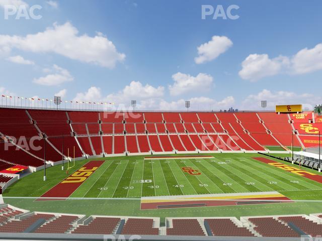 Seating view for Los Angeles Memorial Coliseum Section Club Wc 408