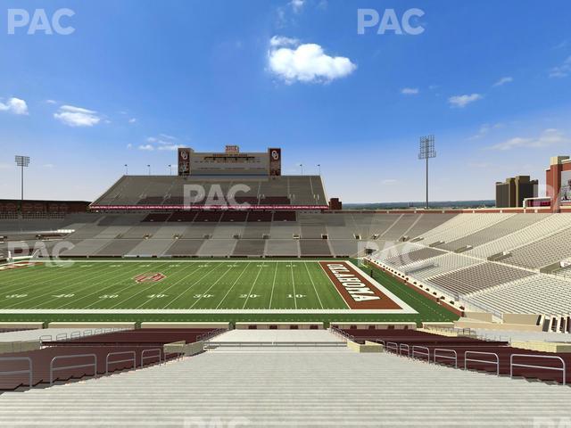 Seating view for Gaylord Family Oklahoma Memorial Stadium Section 28