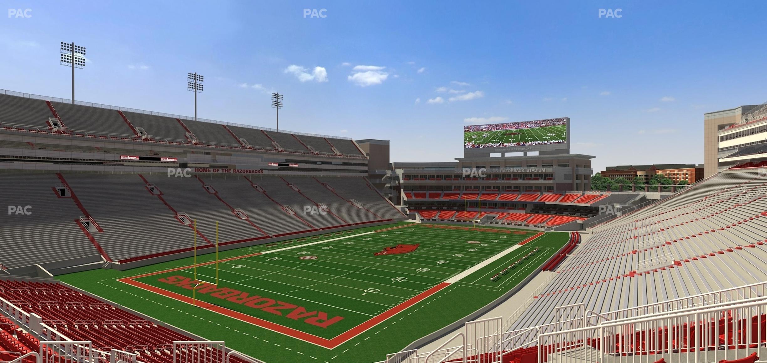 Seating view for Razorback Stadium Section 227