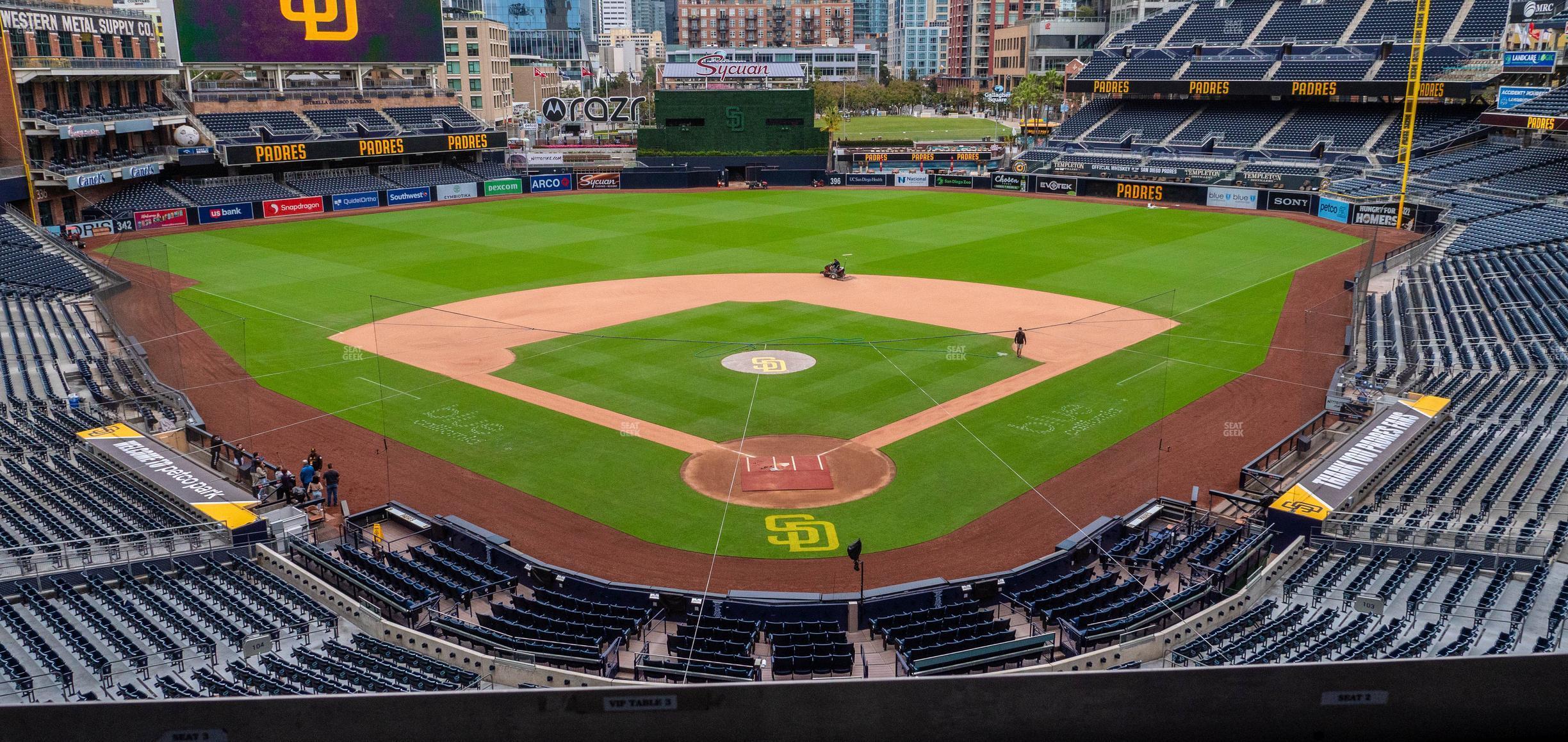 Seating view for Petco Park Section Terrace Vip Tables 3