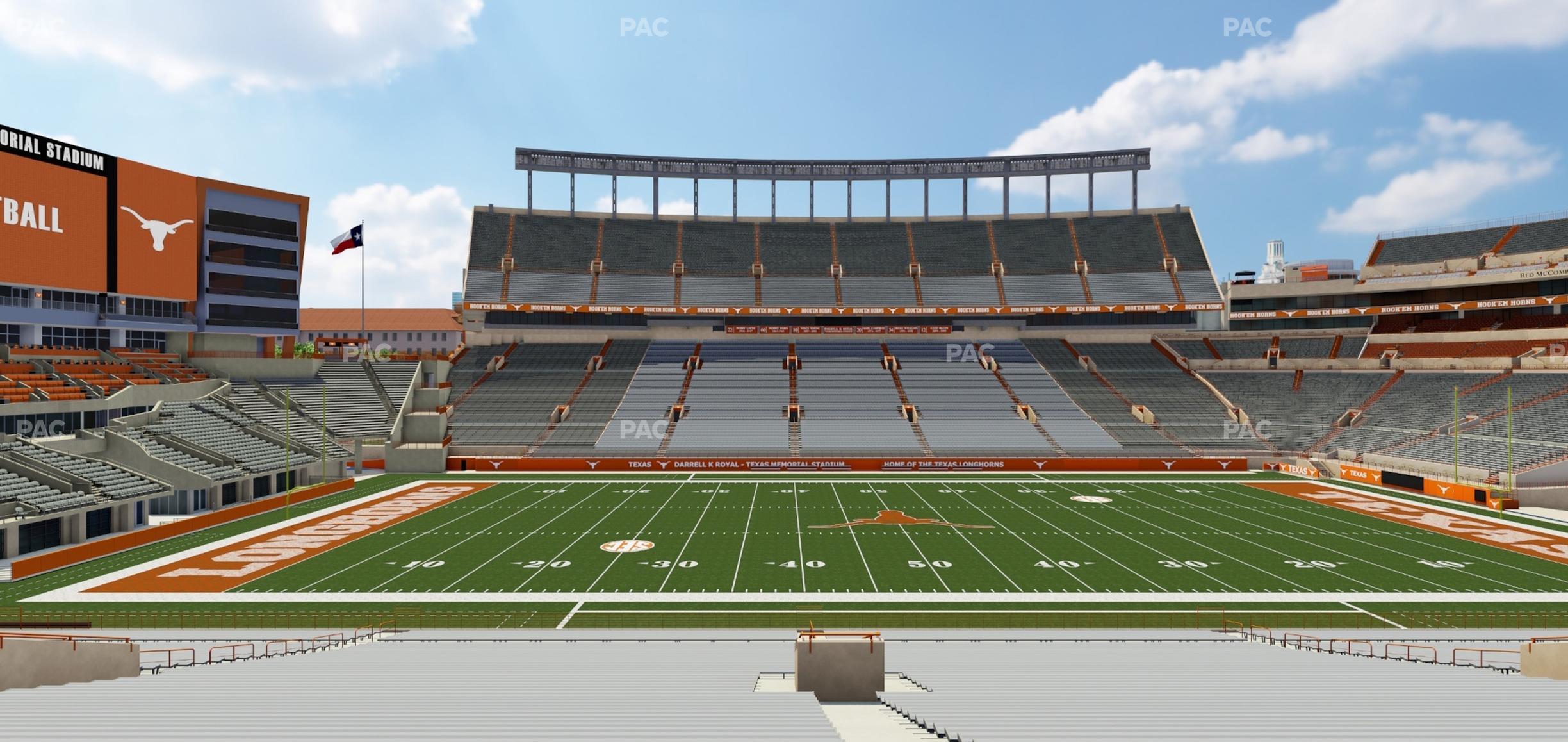 Seating view for Darrell K Royal - Texas Memorial Stadium Section 29