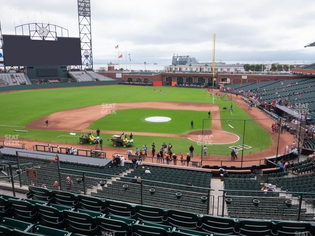 Seating view for Oracle Park Section Club Level 220