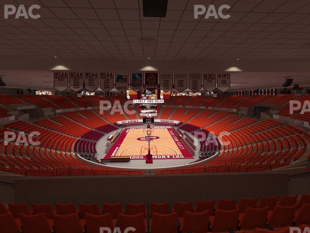 Seating view for Lloyd Noble Center Section 214