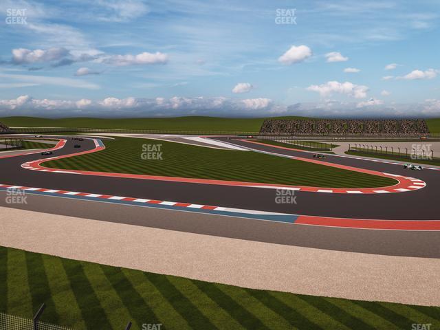 Seating view for Circuit of The Americas Section Turn 13 Trackside Suites