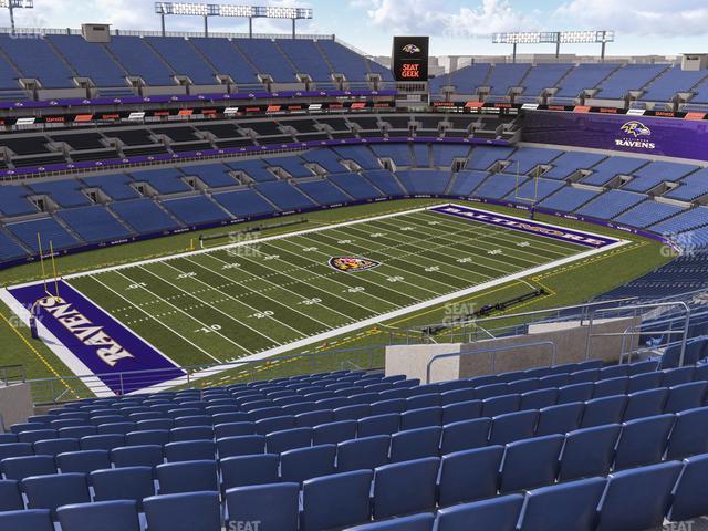 Seating view for M&T Bank Stadium Section 505