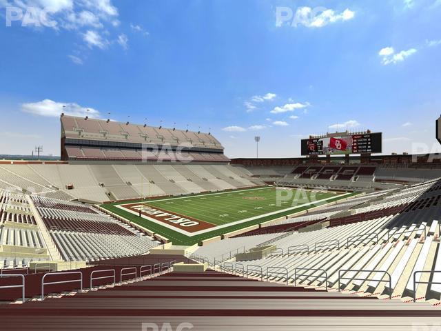 Seating view for Gaylord Family Oklahoma Memorial Stadium Section 12