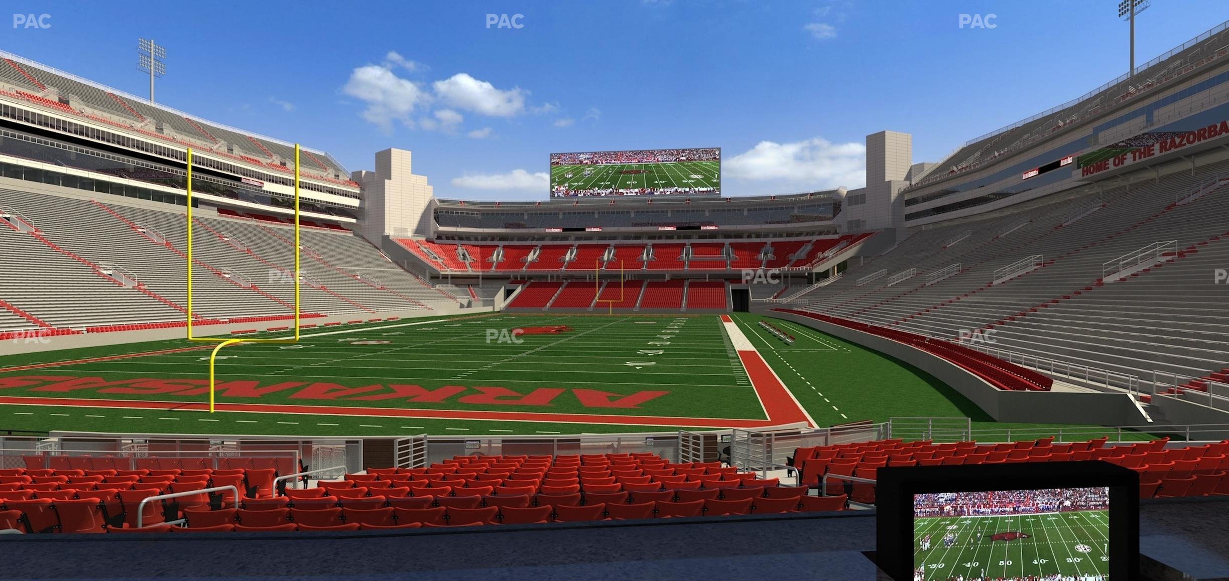 Seating view for Razorback Stadium Section Loge 28