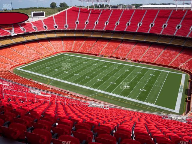 Seating view for GEHA Field at Arrowhead Stadium Section Ada 320