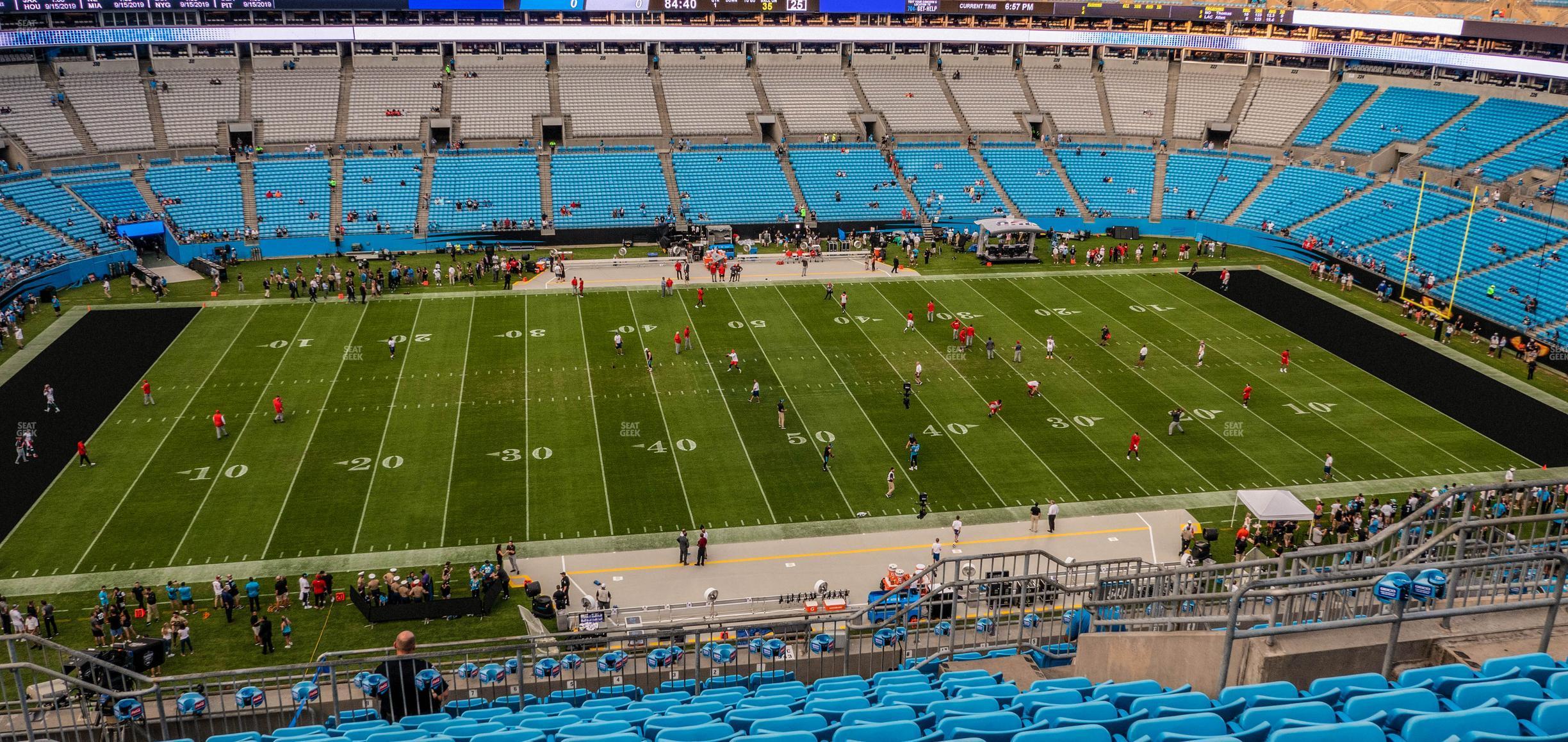 Seating view for Bank of America Stadium Section 543