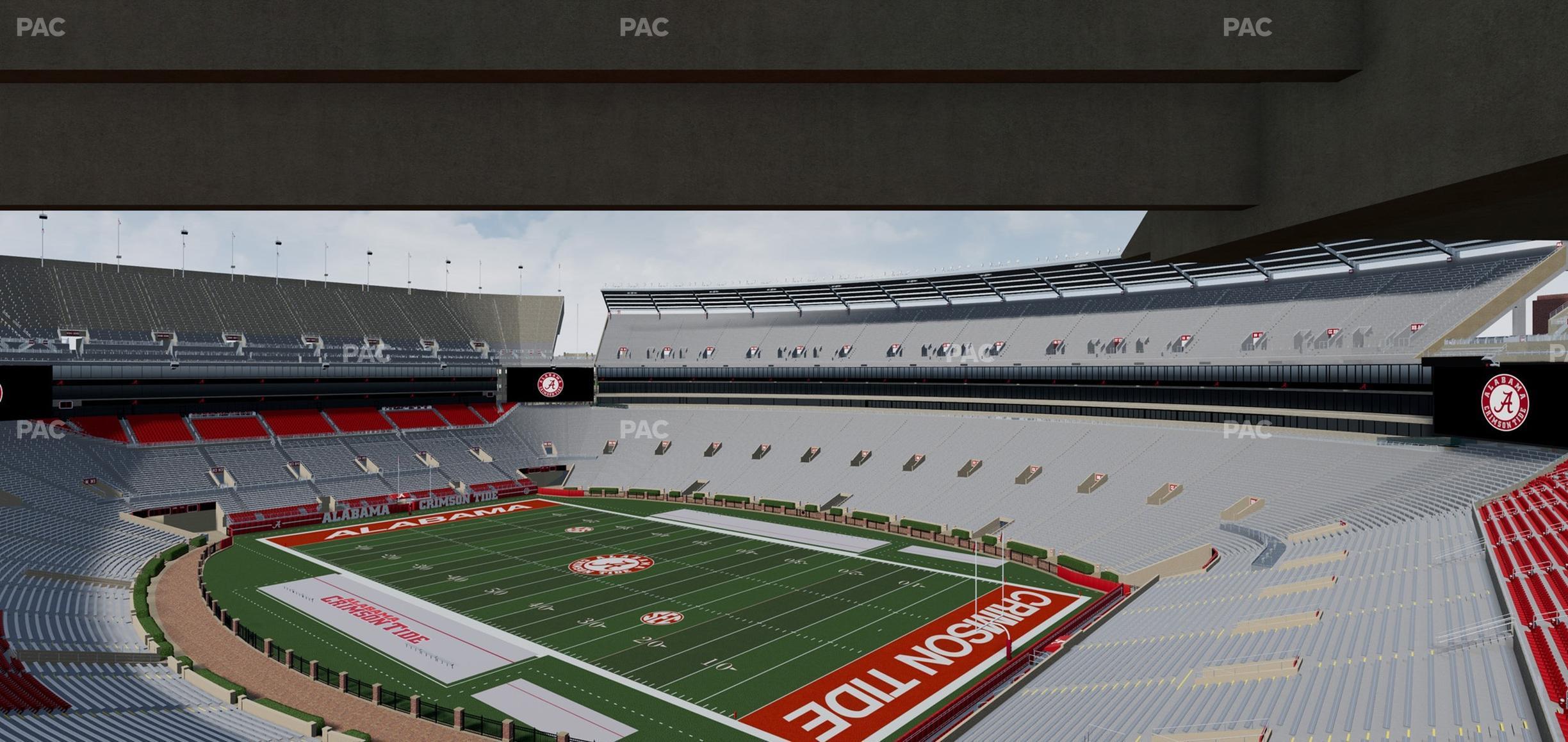 Seating view for Bryant Denny Stadium Section Champions Club 1