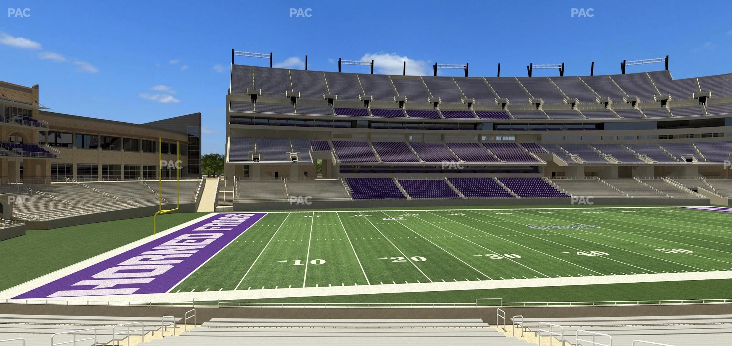 Seating view for Amon G. Carter Stadium Section 127