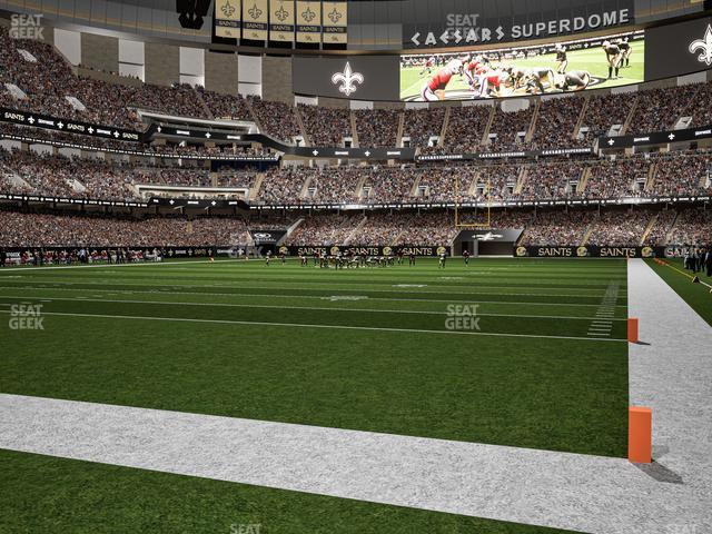 Seating view for Caesars Superdome Section Field Suite 3