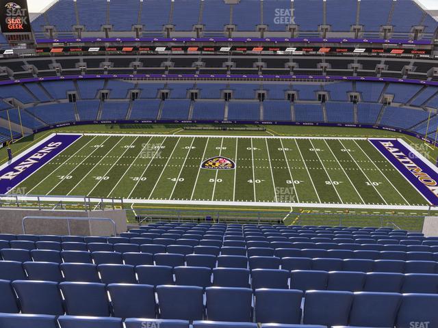 Seating view for M&T Bank Stadium Section 553