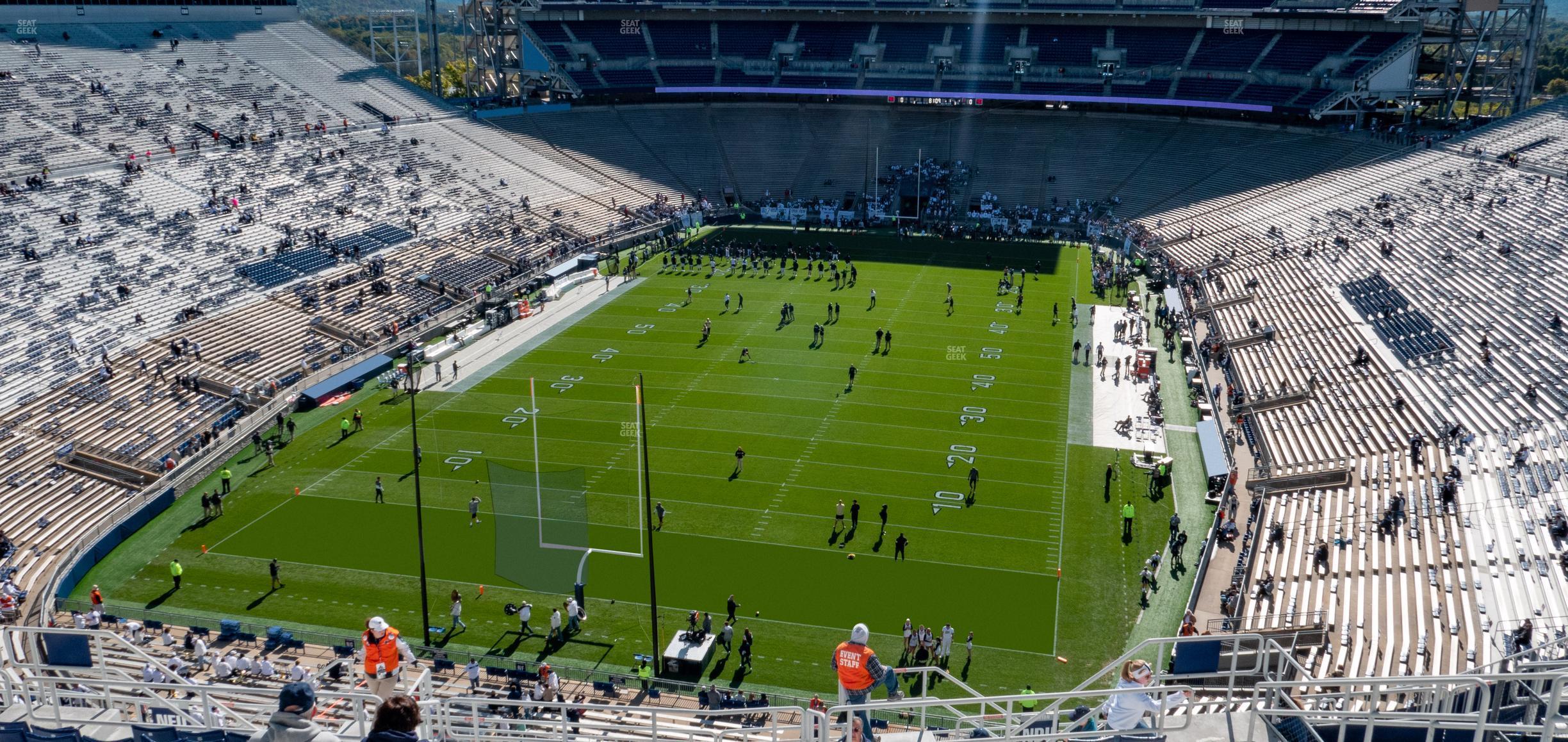 Seating view for Beaver Stadium Section North E Upper