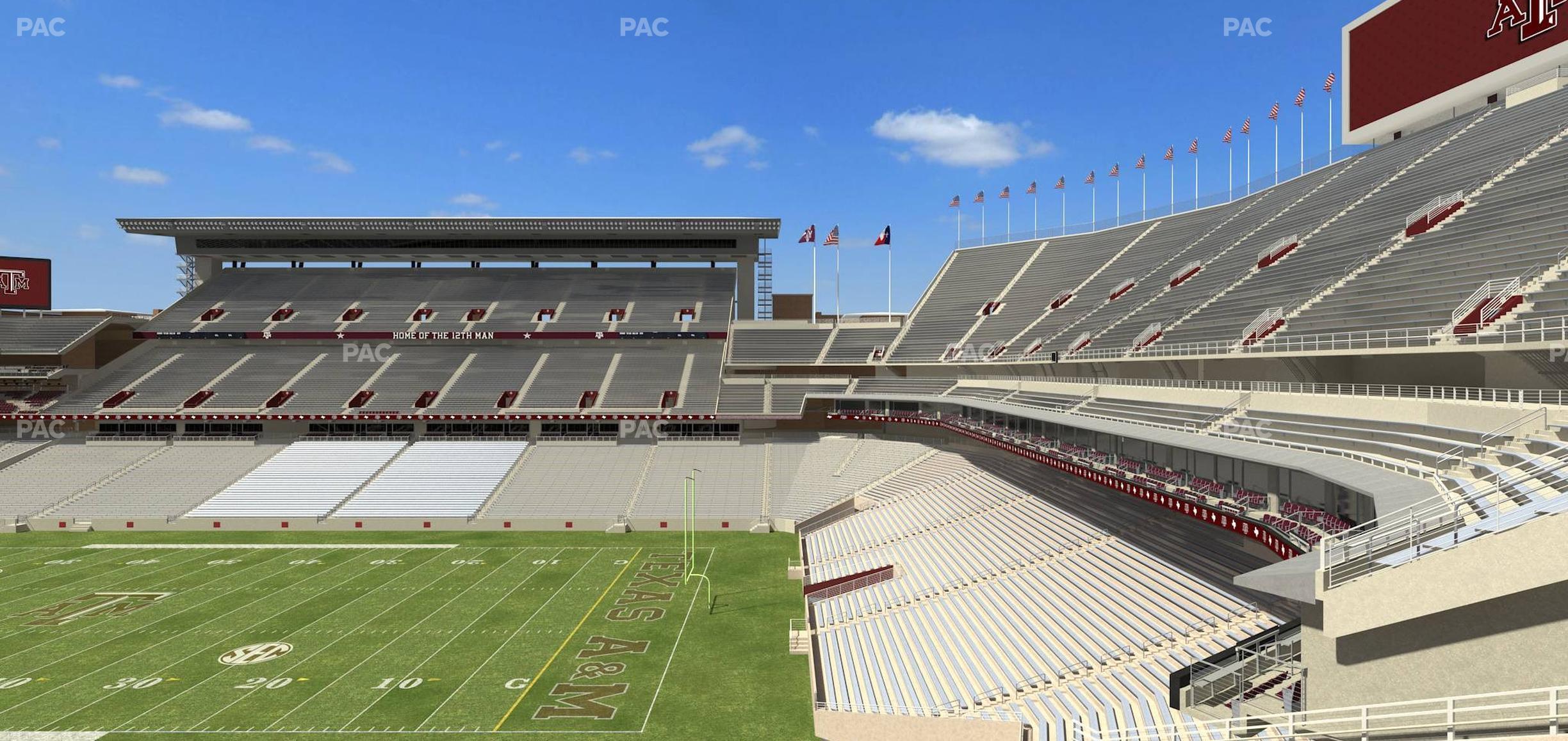 Seating view for Kyle Field Section West A Club 2