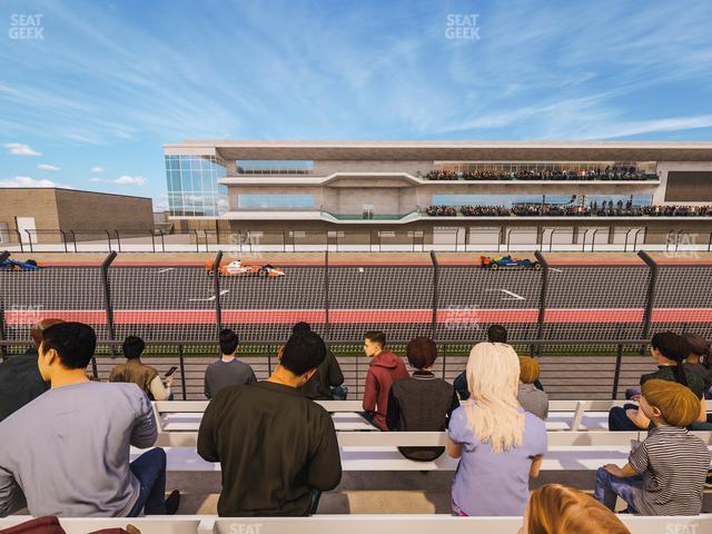 Seating view for Circuit of The Americas Section Main Grandstand Trackside West 103