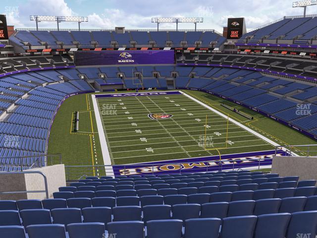 Seating view for M&T Bank Stadium Section 542