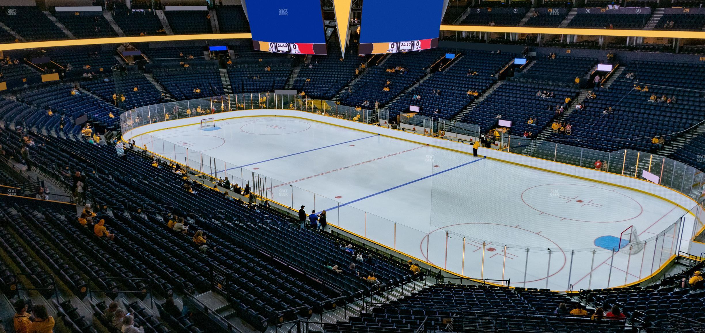 Seating view for Bridgestone Arena Section 313