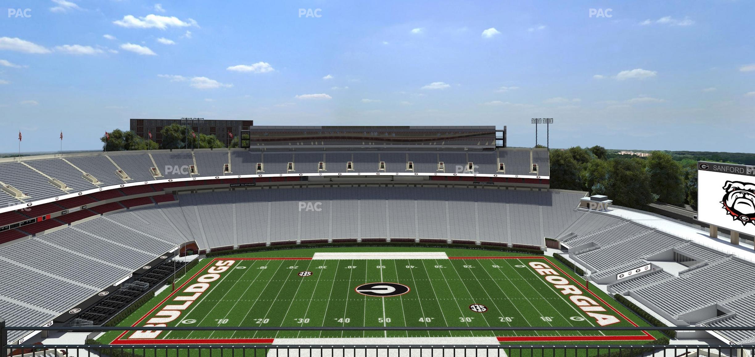 Seating view for Sanford Stadium Section 607