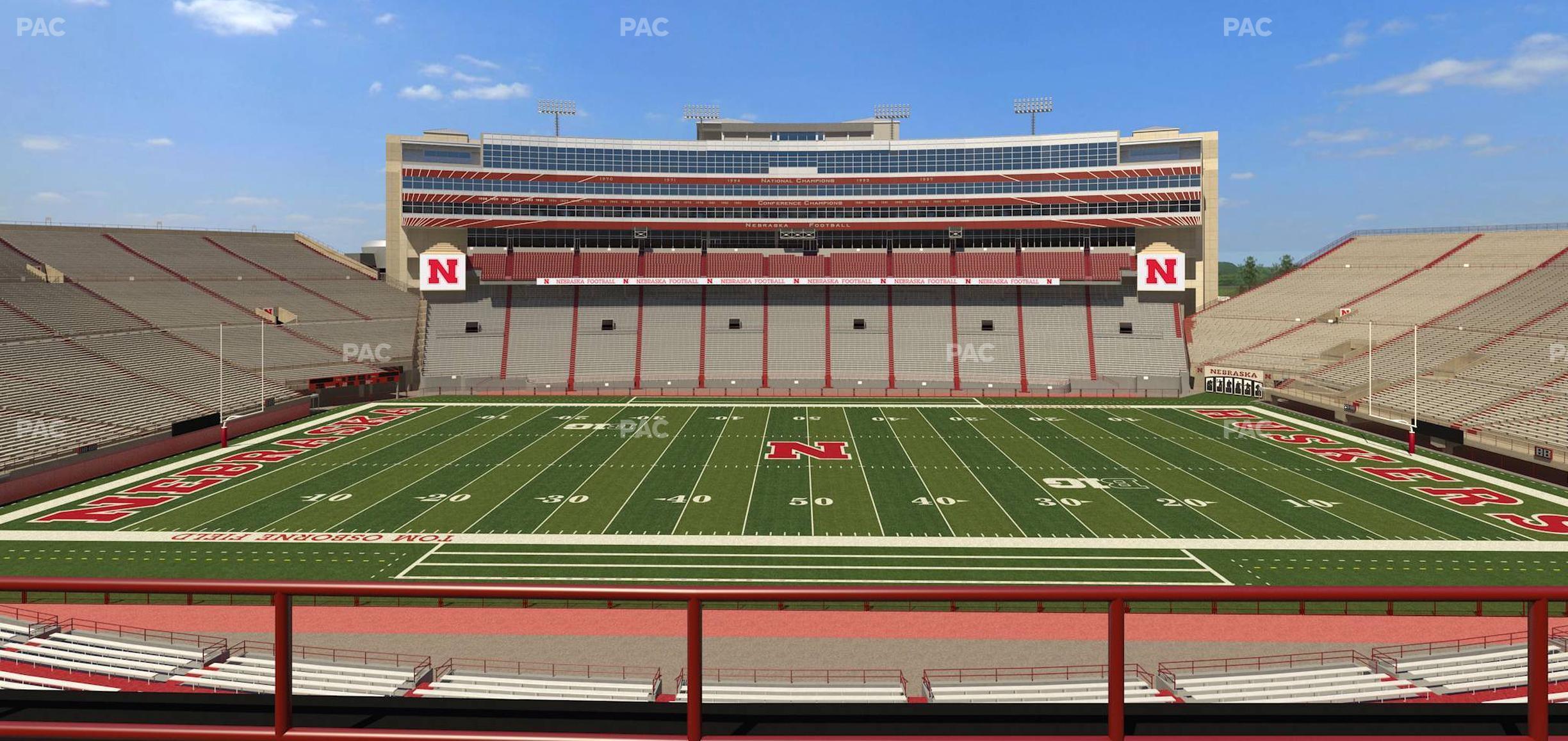 Seating view for Memorial Stadium Nebraska Section 206