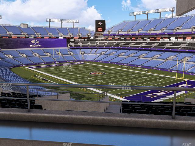 Seating view for M&T Bank Stadium Section Suite 342