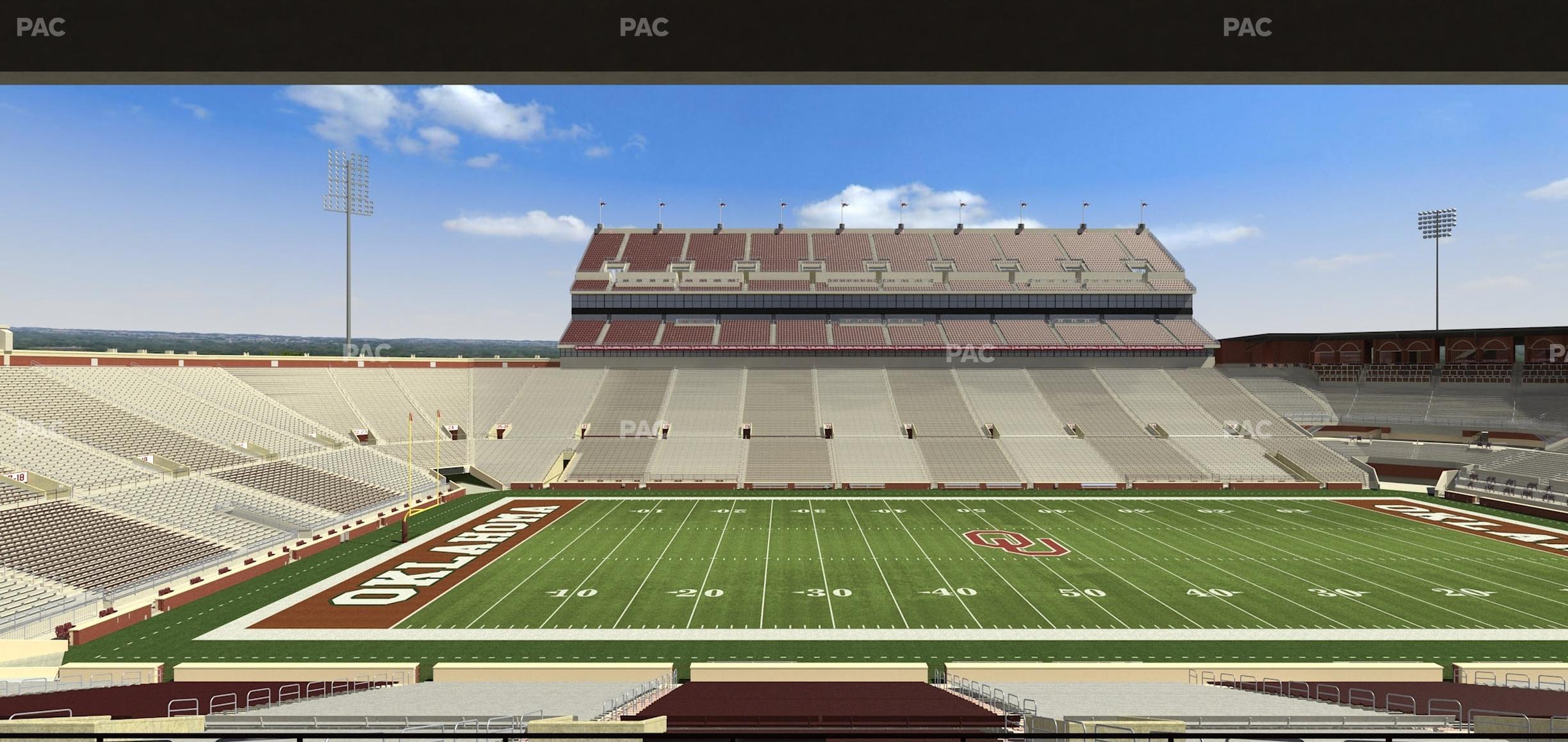 Seating view for Gaylord Family Oklahoma Memorial Stadium Section 7