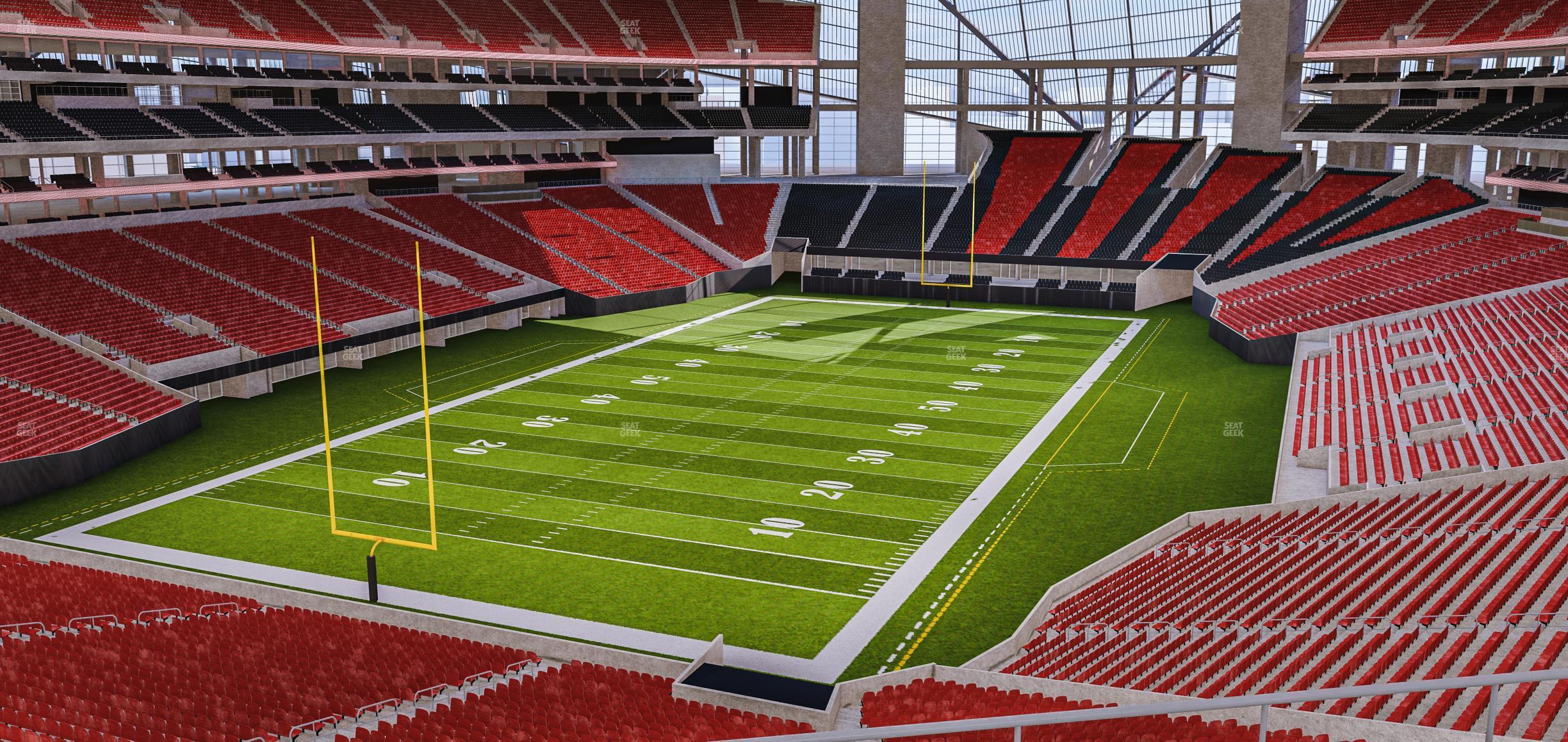 Seating view for Mercedes-Benz Stadium Section 221