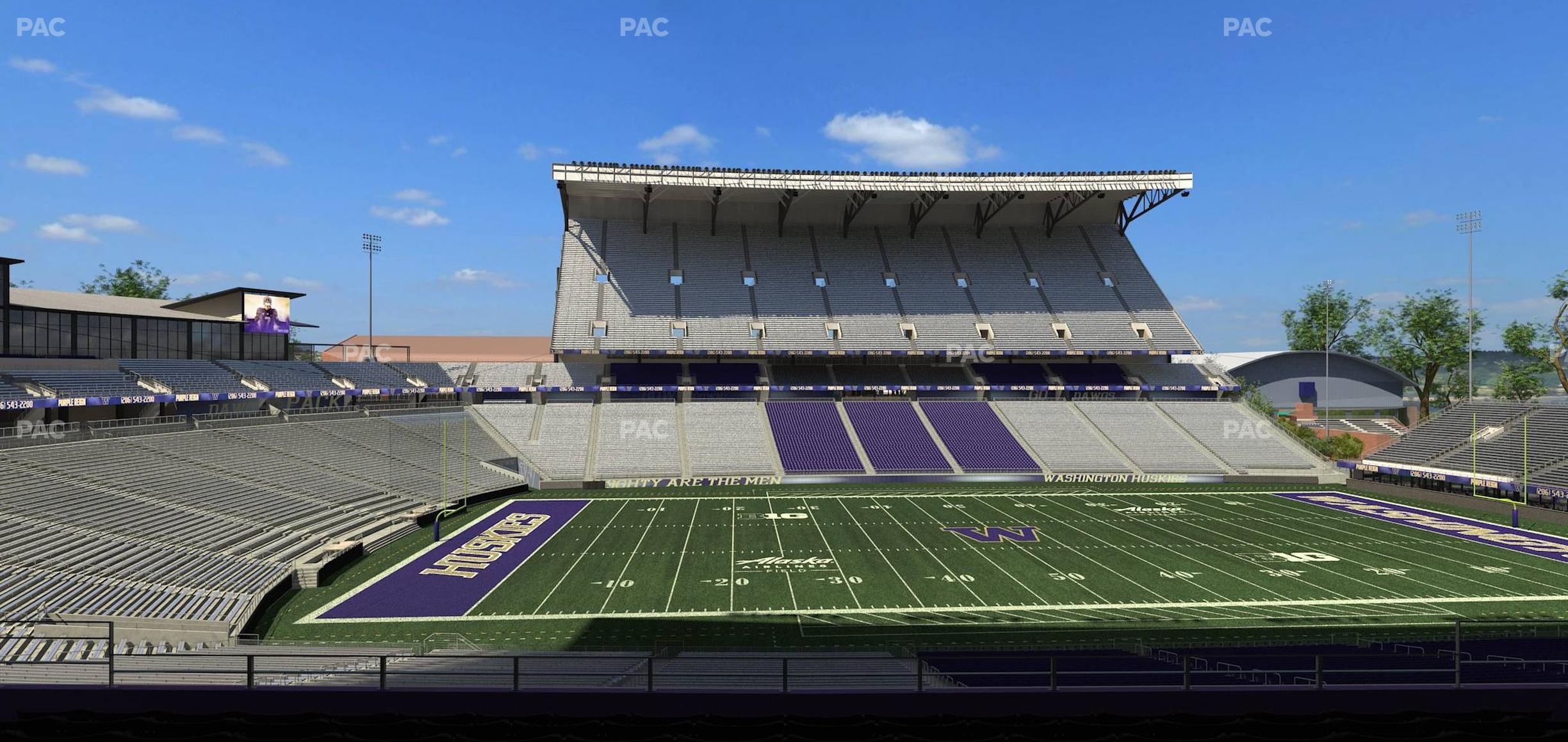 Seating view for Husky Stadium Section Club Husky 208