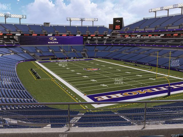 Seating view for M&T Bank Stadium Section 244